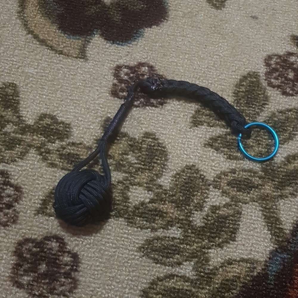 Miniature monkey fist keychain